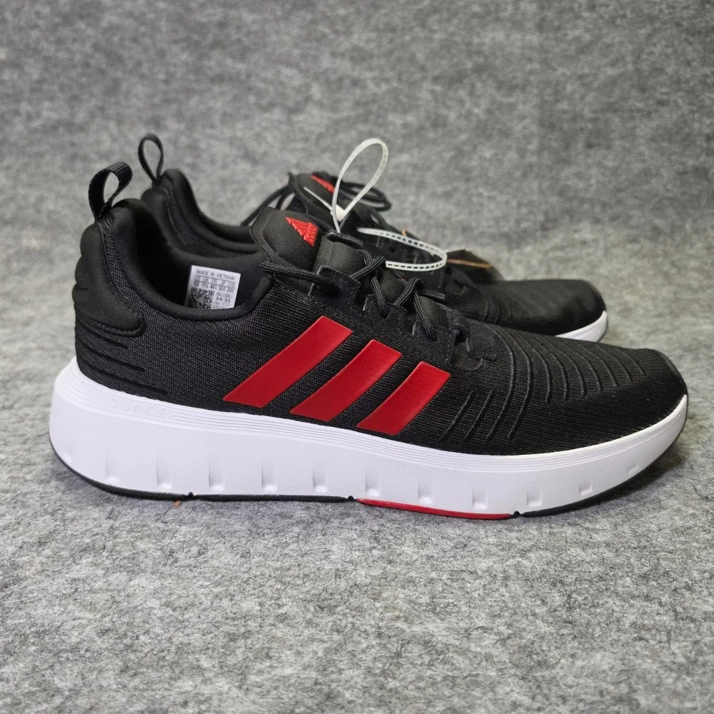 Adidas Mens Swift Run 23 Mesh Running Shoes Black Red IG4706 Size 11.5 nwob